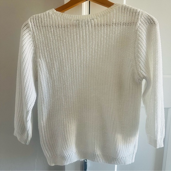 White Crystal Embroidered Cardigan - Picture 11 of 13